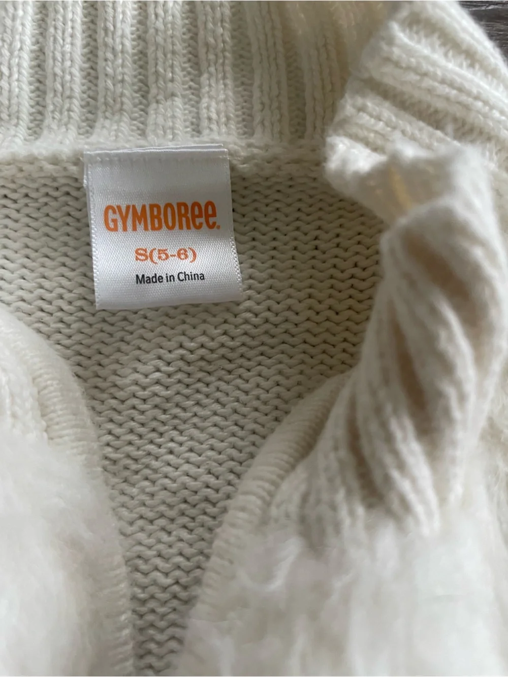 Gymboree Girls White Faux Fur Knit Zip-Up Sweater Jacket